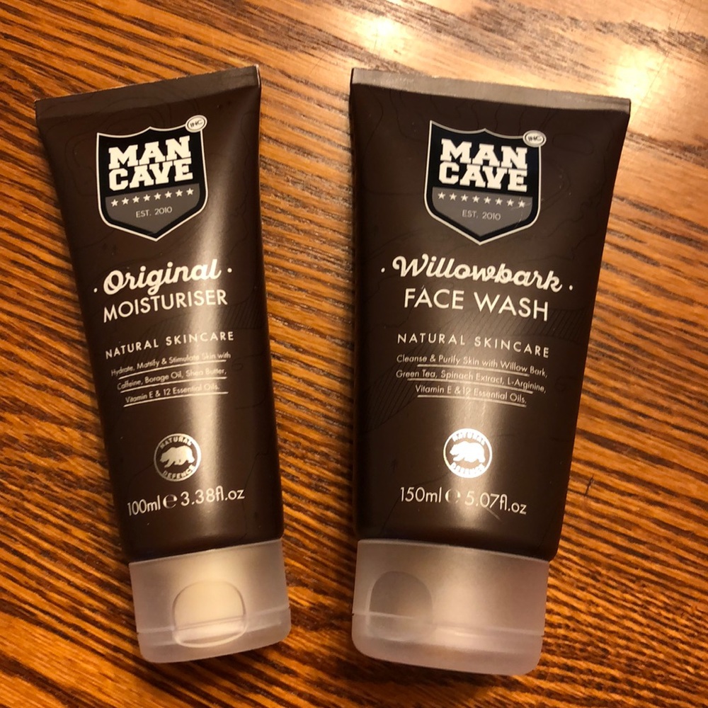Man Cave Face Wash and Moisturiser